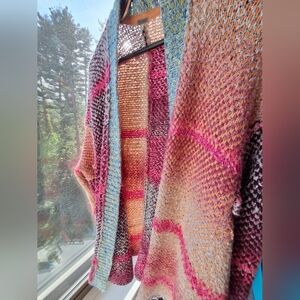 Free People Daydream Chunky Knit Open Cardigan Sweater Multicolor Size XSmall